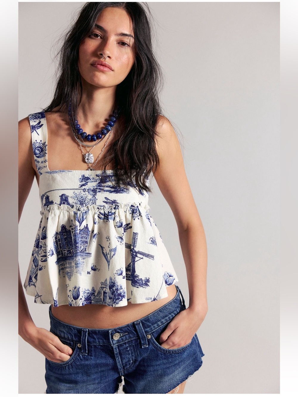 NWT FREE PEOPLE ROMY BABYDOLL BLOUSE